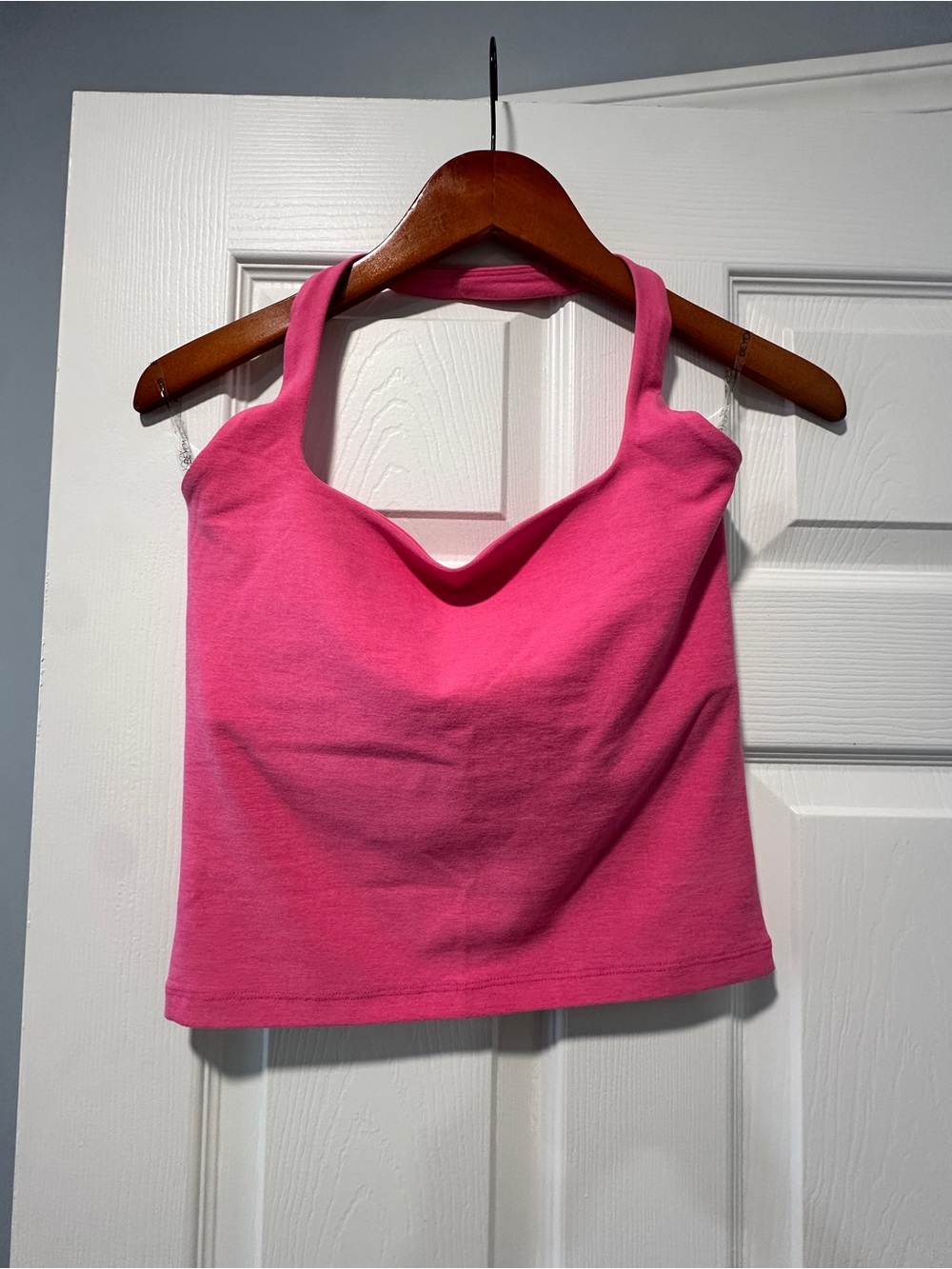 Beyond Yoga Hot Pink Halter Cowl Camisole